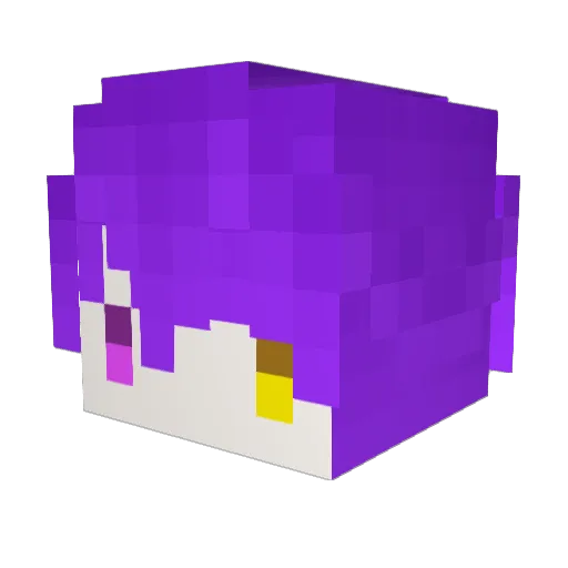 eeyiiii Minecraft avatar head, 3D render