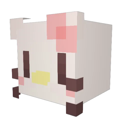 eezabel Minecraft avatar head, 3D render
