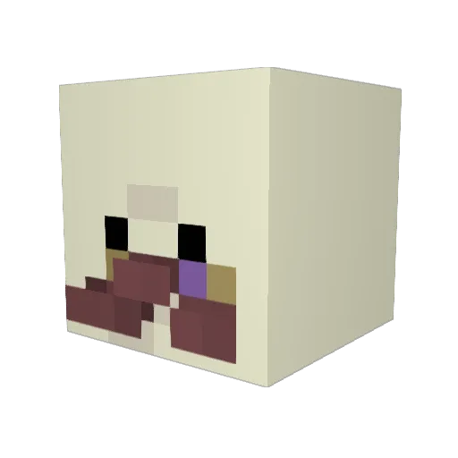 efbiaj Minecraft avatar head, 3D render