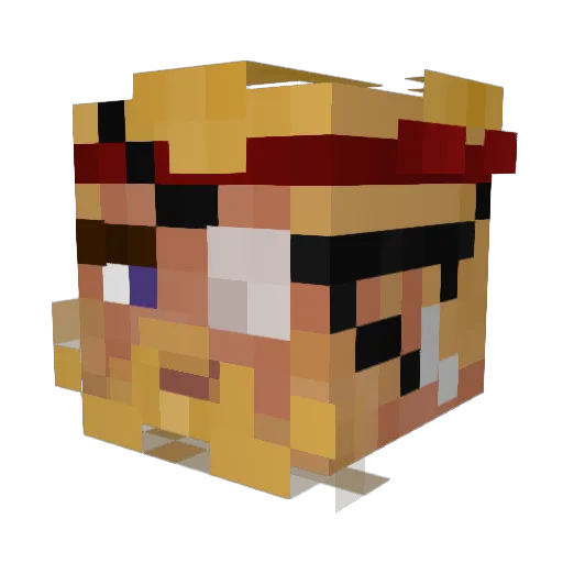 efederman Minecraft avatar head, 3D render