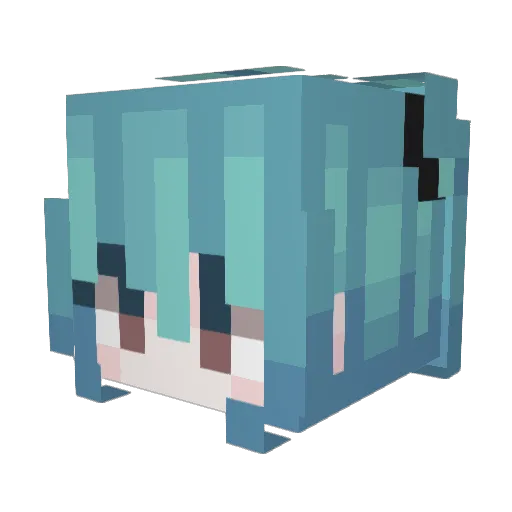 eff35 Minecraft avatar head, 3D render
