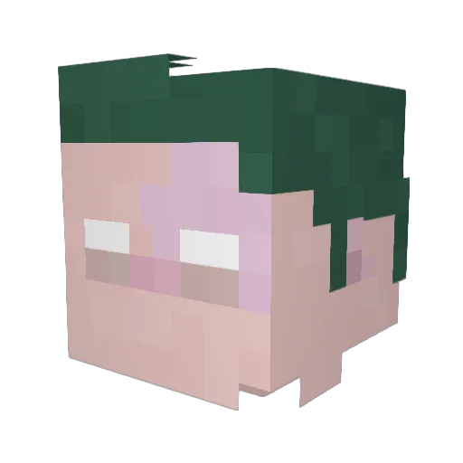 effect0192 Minecraft avatar head, 3D render
