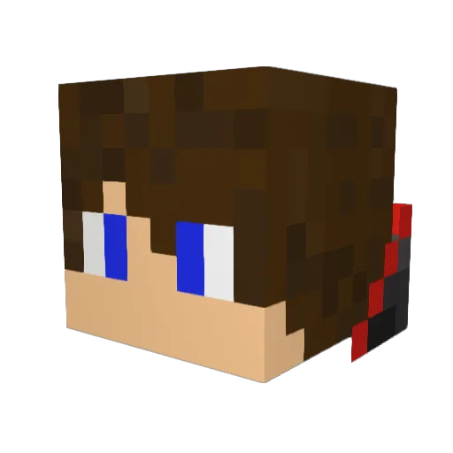 efferew Minecraft avatar head, 3D render