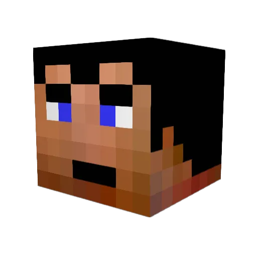 effeww Minecraft avatar head, 3D render