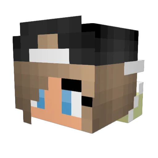 effidepeffie Minecraft avatar head, 3D render