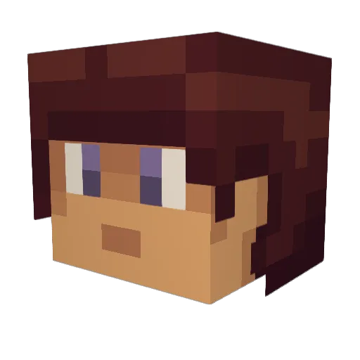 efflixx Minecraft avatar head, 3D render