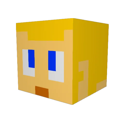 effse7en Minecraft avatar head, 3D render
