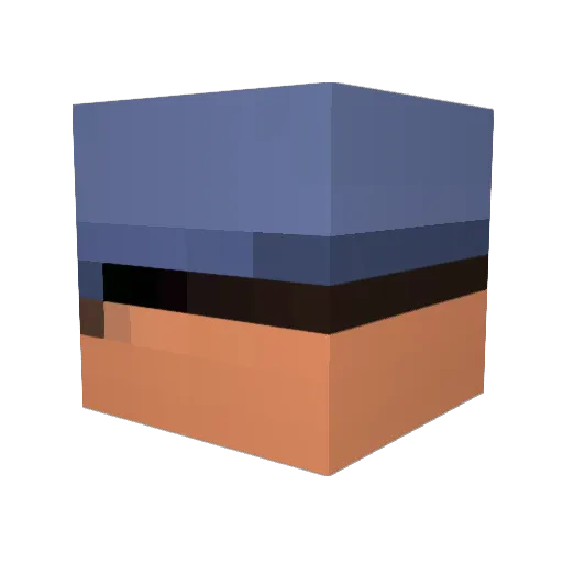 eficzz Minecraft avatar head, 3D render