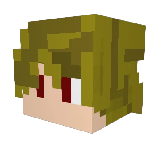 efirion Minecraft avatar head, 3D render