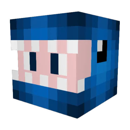 efl Minecraft avatar head, 3D render