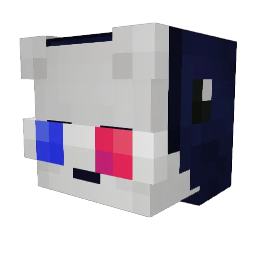 eflux Minecraft avatar head, 3D render