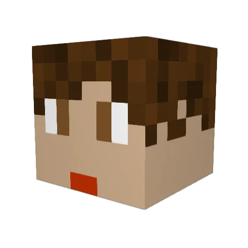 efoben Minecraft avatar head, 3D render