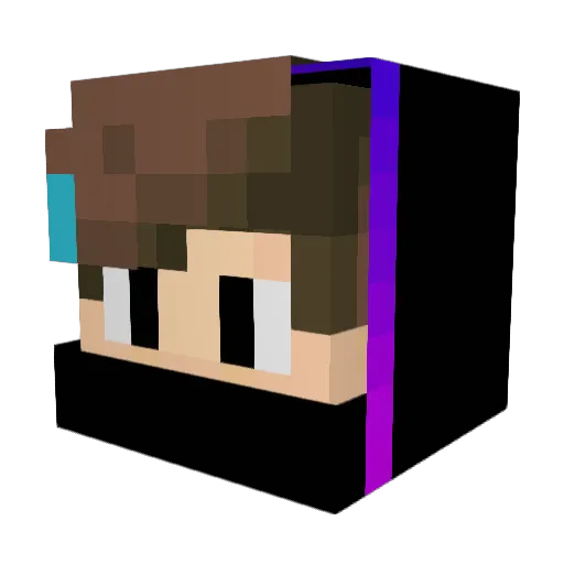 efraxin Minecraft avatar head, 3D render