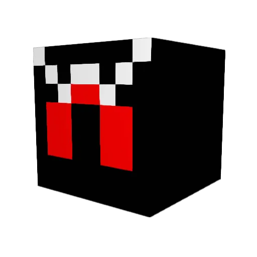 efter22 Minecraft avatar head, 3D render