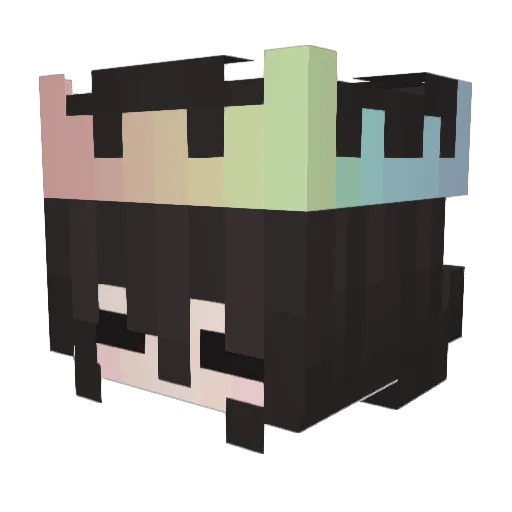 efterella Minecraft avatar head, 3D render