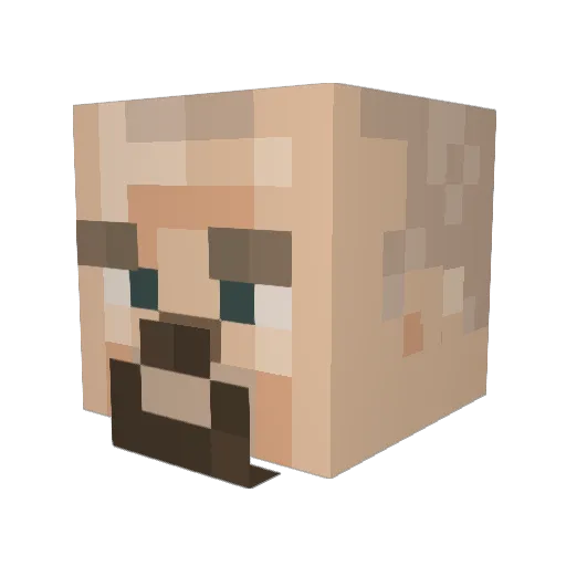 efumL Minecraft avatar head, 3D render