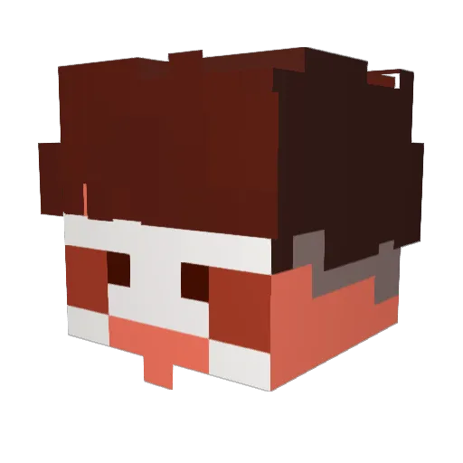 eg4k Minecraft avatar head, 3D render