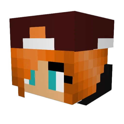 egedal Minecraft avatar head, 3D render