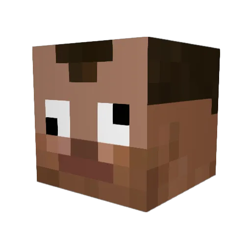 egeytten Minecraft avatar head, 3D render