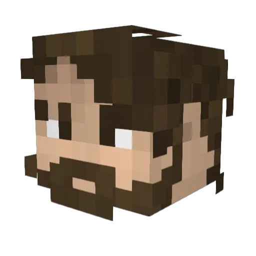 egfin5 Minecraft avatar head, 3D render