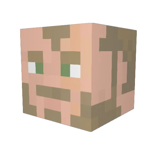 egg39 Minecraft avatar head, 3D render