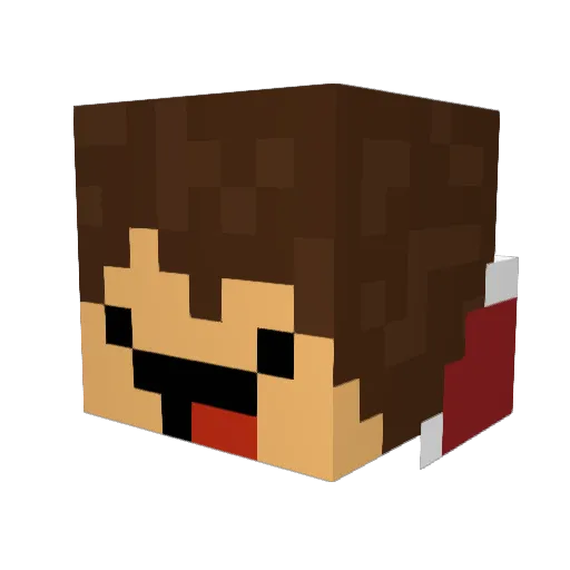 eggcat_ Minecraft avatar head, 3D render