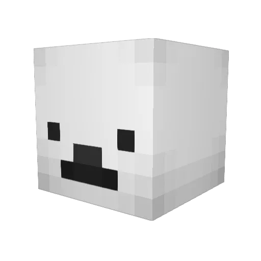 eggdog Minecraft avatar head, 3D render