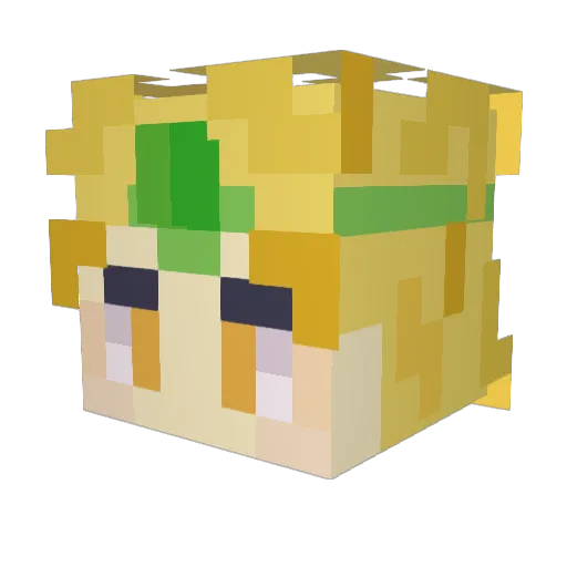 egggeg Minecraft avatar head, 3D render