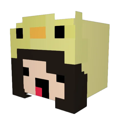egguuuuuu Minecraft avatar head, 3D render