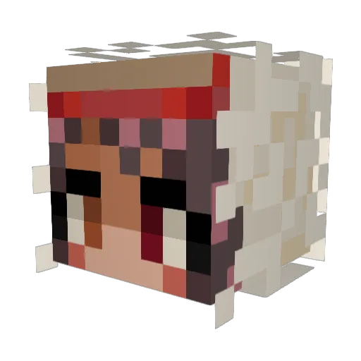 eggycult Minecraft avatar head, 3D render