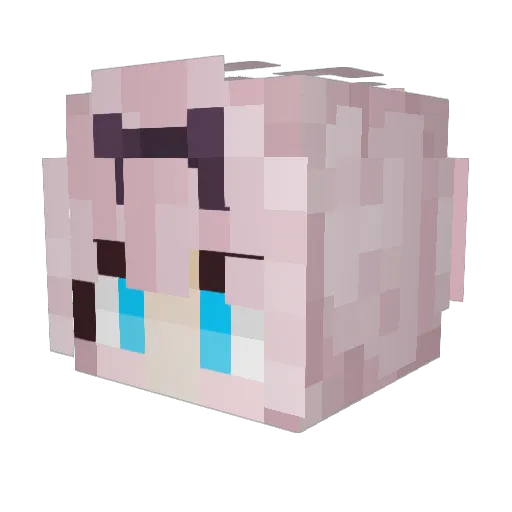 eggynomina Minecraft avatar head, 3D render