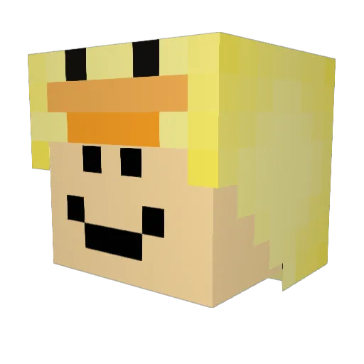 egilmon Minecraft avatar head, 3D render