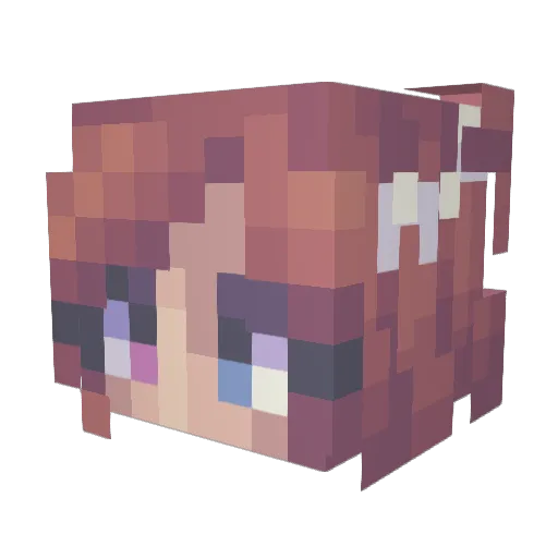 egirlapocalypse Minecraft avatar head, 3D render