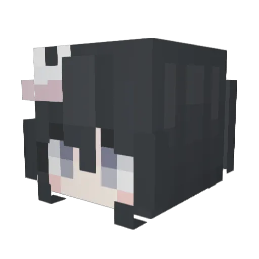 egirlfriend Minecraft avatar head, 3D render
