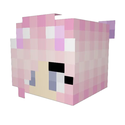 egirlfrqa Minecraft avatar head, 3D render