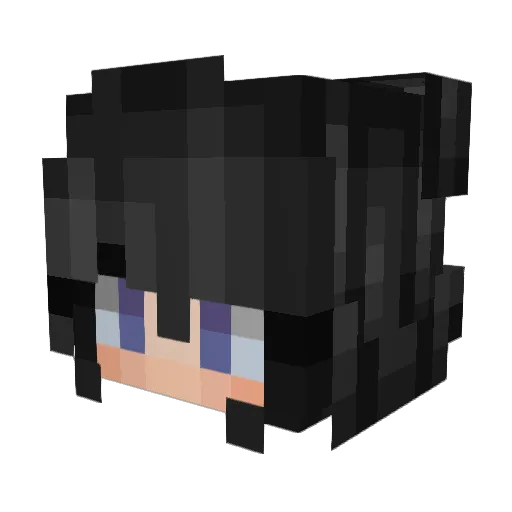 egirlish Minecraft avatar head, 3D render