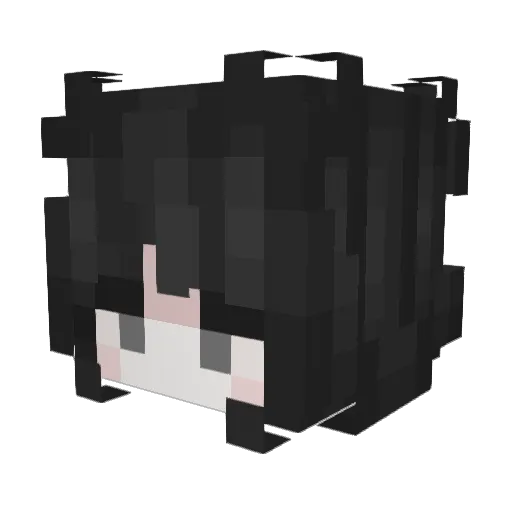 egirlpvper Minecraft avatar head, 3D render