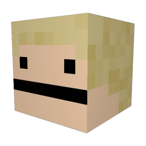 egjep Minecraft avatar head, 3D render