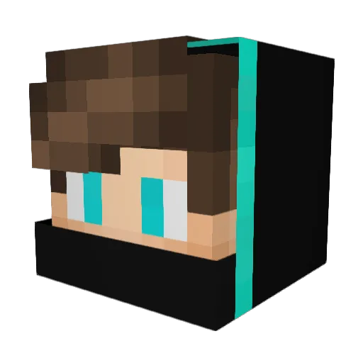 egliss Minecraft avatar head, 3D render
