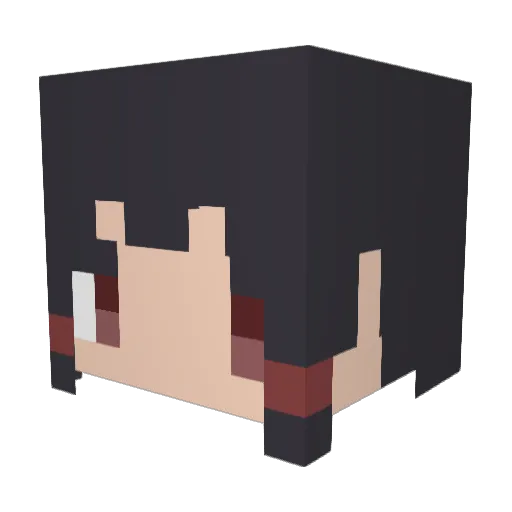 egm_st Minecraft avatar head, 3D render