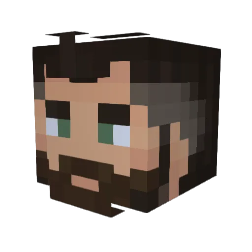 ego_lore Minecraft avatar head, 3D render