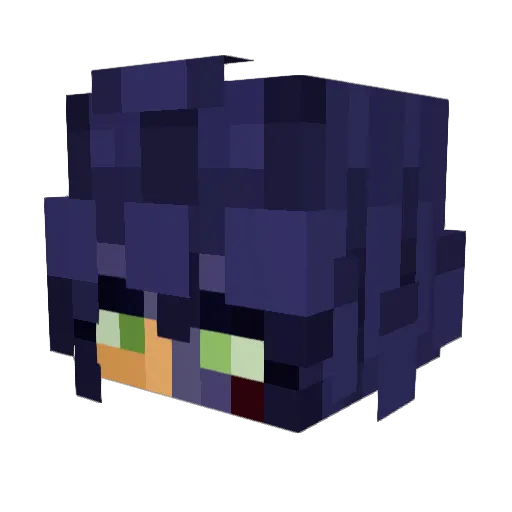 egofollower Minecraft avatar head, 3D render
