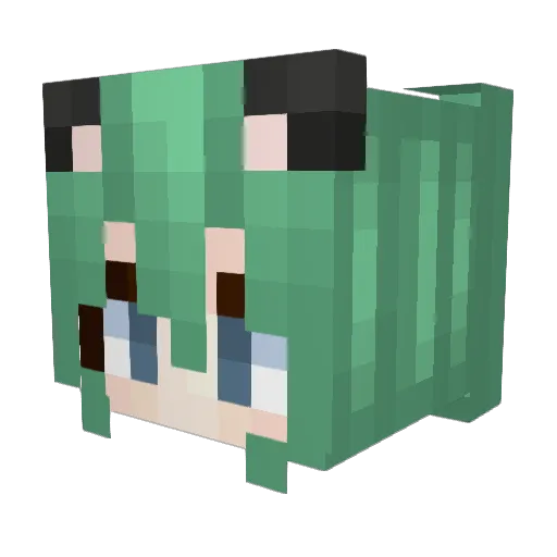egotistic Minecraft avatar head, 3D render