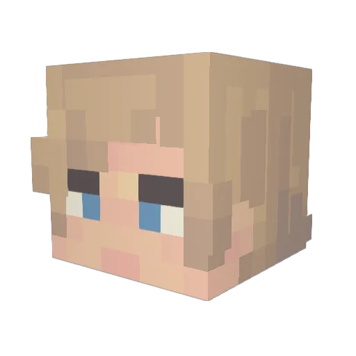 egottis Minecraft avatar head, 3D render