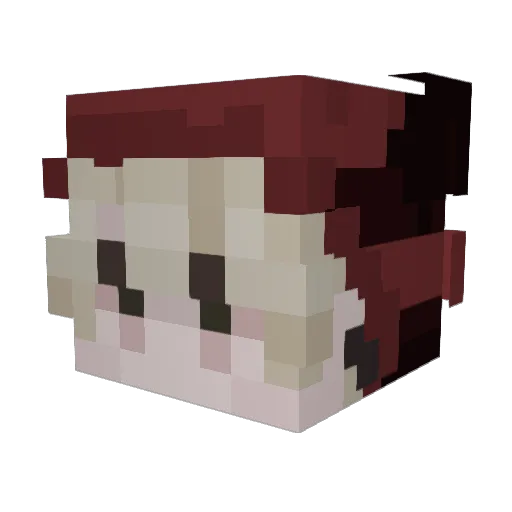 egres_et Minecraft avatar head, 3D render