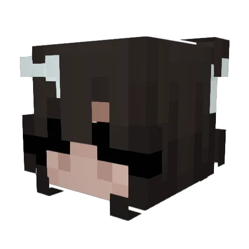 egrrl Minecraft avatar head, 3D render
