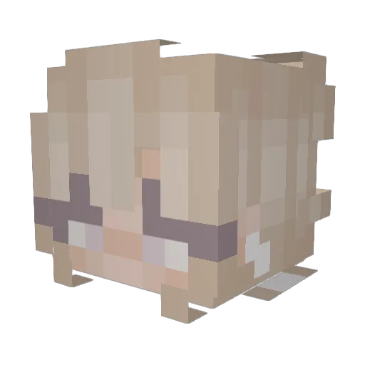 egscan123 Minecraft avatar head, 3D render