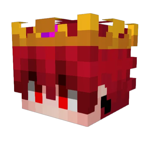 egtL Minecraft avatar head, 3D render
