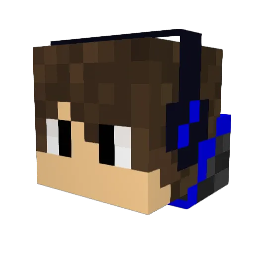 eguiloff Minecraft avatar head, 3D render