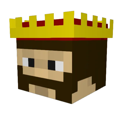 eh1537a Minecraft avatar head, 3D render
